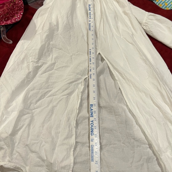 XS Maxi Linen embroidered Dress side zipper - Picture 6 of 6